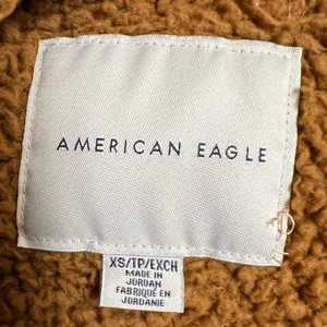 American Eagle AE Brown Sherpa Pullover Hoodie - Size XS - VGUC thumbnail 6