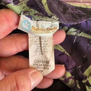 Vintage Rubber Ducky Strapless Satin Ruched Dress thumbnail 6