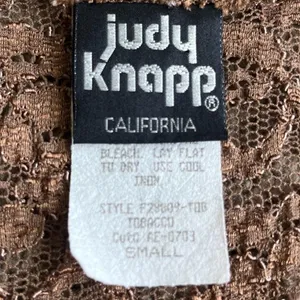 Judy Blue Judy Knapp Women's Brown Lace Baby Tee thumbnail 2
