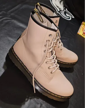 Dr Martens Taupe Zavala Combat Boots Mens 8‎ Womens 9 thumbnail 1