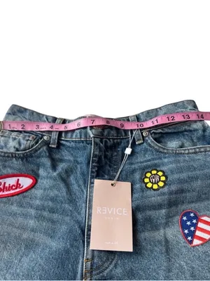 Revice Denim Flower Child Patchwork Shorts thumbnail 10
