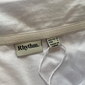 NEW Rhythm. Women’s Large White Strapless Cotton Linen Blend Mini Dress thumbnail 5