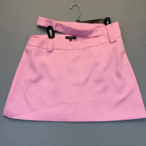 BY.DYLN Hendrix Corset Pink‎ Pinstripe Square Neck Crop Top DL2581 Womens Large thumbnail 12