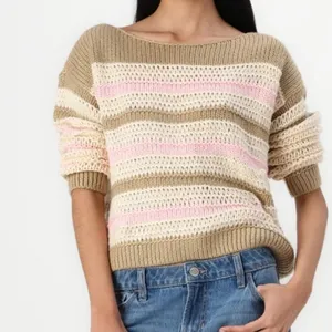 Hollister Co. Slouchy Off-the-Shoulder sweater striped size S thumbnail 3
