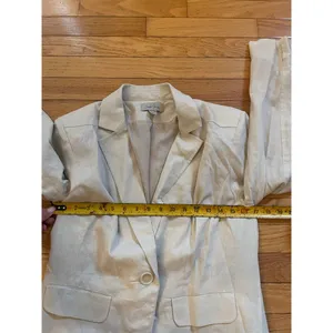 Charlie Paige‎ cream linen blazer size small thumbnail 3