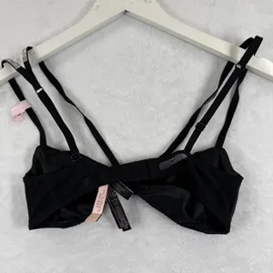 Victorias Secret Very Sexy Unlined Shine Strap Bralette Black S 11230619‎ thumbnail 9