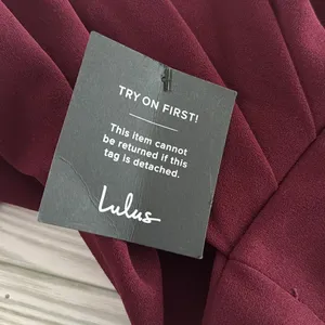 Lulus So Flirty Burgundy One-Shoulder Cutout Asymmetrical Dress NWT thumbnail 5