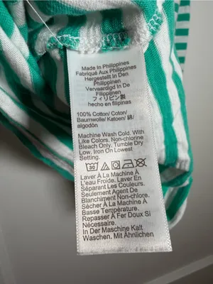 J. Crew Factory Green and White Striped girlfriend Tank Top size medium thumbnail 6