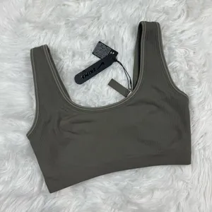 Nike Skims Ribbed Seamless Scoop Bra Dusty Oakmoss Dune Size Small thumbnail 2