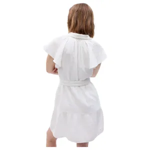 Gap Crinkle Gauze Flutter Sleeve Mini Shirt Dress Off White Medium NEW with Tags thumbnail 4