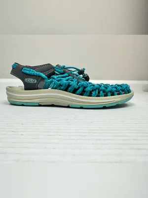 KEEN Women's Uneek Sneaker in Turquoise and Gray Size 7.0 thumbnail 3
