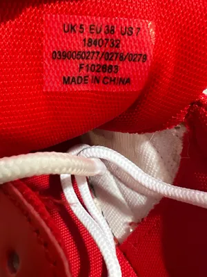 Women's White and Red Athletic Lace-Up Sneakers thumbnail 4