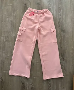 Edikted NWT Baby Pink Wide Leg Cargo Sweatpants (S) thumbnail 2