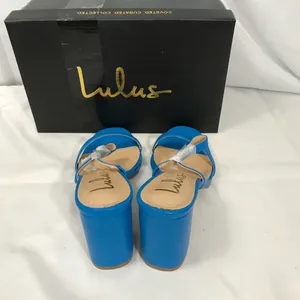Lulu's Arielle Vibrant Blue Heeled Sandals Size 7 NIB thumbnail 2