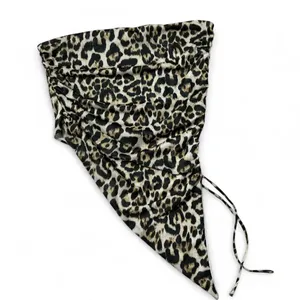 Mixed Threads Leopard Print‎ Ruched Halter Top Scarf Bandana Top Women XL thumbnail 2