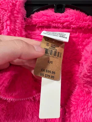 NWT VS PINK Soft Hot Pink Sweatshirt Full Zip thumbnail 3