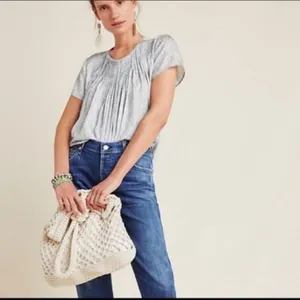 NWT Anthropologie‎ Dolan snakeskin pleat swing top thumbnail 2