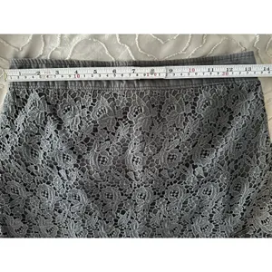 Abercrombie & Fitch Grey Floral Lace Mini Skirt Size S Cotton thumbnail 7