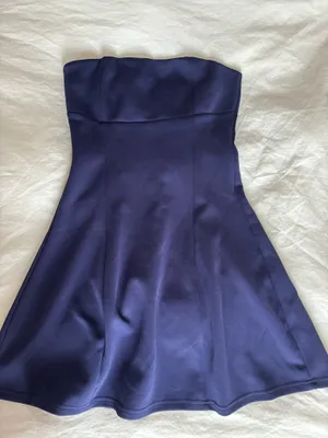 Blue Strapless Mini Dress Size 2 thumbnail 2