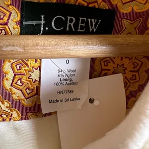 J.Crew Ivory Cream Wool Coat Size 0 thumbnail 7