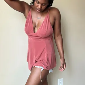 Free People Never Let You Go Boho Tie Back Tank in Rust Size Large thumbnail 3