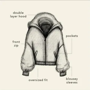 New Blogilates Marshmallow Full Zip Hooded Sweatshirt thumbnail 7