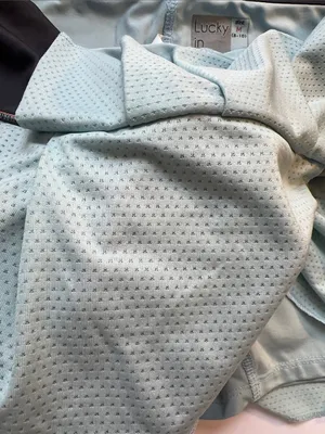 Lucky in Love Light Aqua Blue Ruffle Tennis Skirt with Charcoal Waistband thumbnail 6