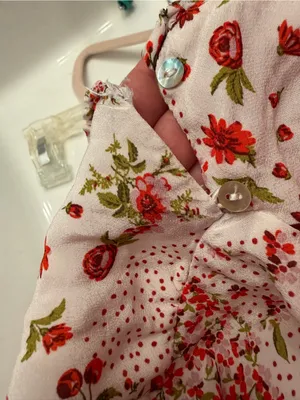 Zara White Maxi Dress with Red Floral Print thumbnail 7
