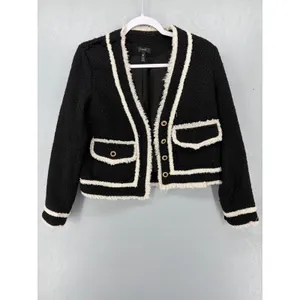 AQUA Womens Jacket‎ Bl45cle Pearl Button Cropped S thumbnail 2