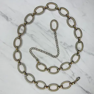 Chunky Textured Oval Link Gold Tone Chain Belt Large/XL (L/XL) ✨ thumbnail 2