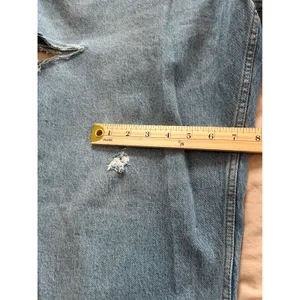 Abercrombie & Fitch Curve Love 90s Baggy Low Rise Distressed Jeans Blue 34 18R thumbnail 6