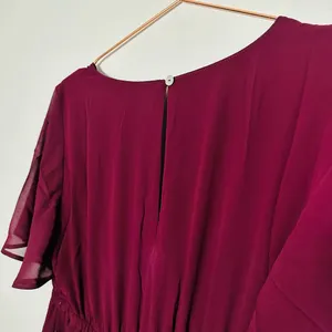 NWT Show Me Your Mumu Emily Empire Merlot Chiffon Maxi Dress Large thumbnail 10