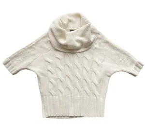 Express Cowl Neck Cable Knit Sweater Size Small - Cream thumbnail 1