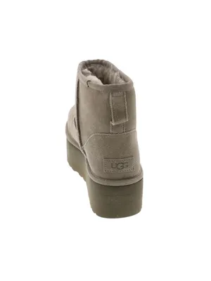 NWT UGG Classic Mini Platform Boot Ankle Bootie 1134991 Smoke Plume Gray 5M thumbnail 6