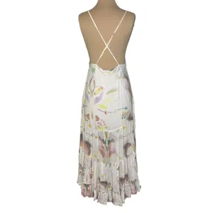 FREE PEOPLE Sounds Of Spring Jumper Watercolor Floral Maxi Dress Size XS thumbnail 9
