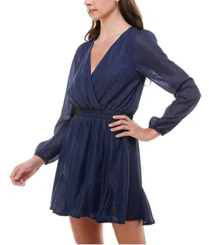 Metallic Fit And Flare Dress thumbnail 3