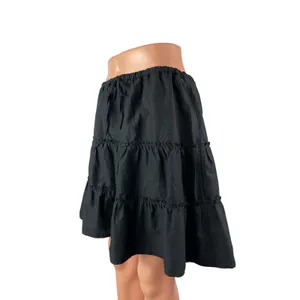 Aritzia Sunday Best Black High Waisted Tiered Ruffle A Line Mini Skirt Size L thumbnail 2