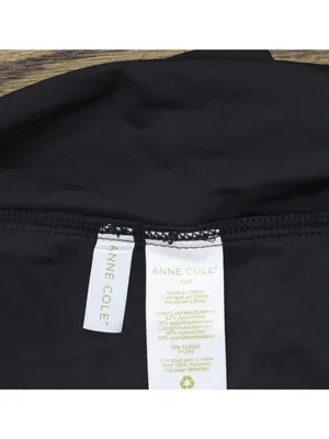 NWT Anne Cole Skirted Bikini Bottom With Built-In Brief MYPB41401 Black 16W thumbnail 4