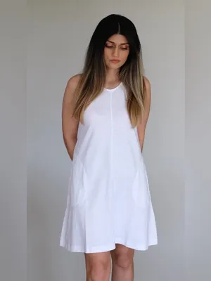 Nation LTD Phoebe Sleeveless A Line Mini Dress in Optic White thumbnail 9