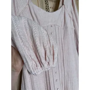 NWT Lulus Coveted Sweetness Blush Pointelle Knit Long Sleeve Mini Dress Size L thumbnail 4