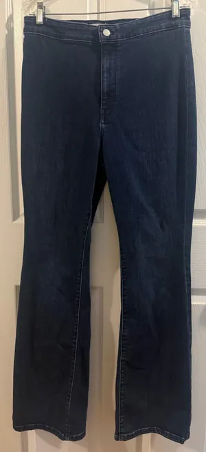 Pilcro Dark Indigo Flare Jeans thumbnail 1