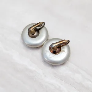 Vintage Clip On Earrings Classic Style Glam Large Faux Pearl Statement thumbnail 8