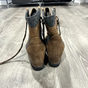 Sorel Lexie Wedge boot Women’s Brown Lace-Up Wedge Ankle Winter Boots Size 6.5 thumbnail 5