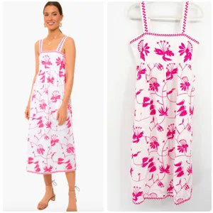 Tuckernuck Nimo With Love Womens Embroidered Agate Resortwear Midi Dress Size XL thumbnail 2