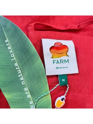 NWT Farm Rio Red 3D Petals Bodice Euroflax Premium Linen Jumpsuit Sz M Wide-Leg thumbnail 11