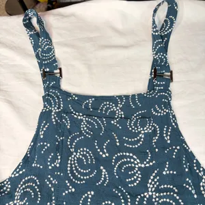 Maeve Anthropologie womens green geometric print cropped overalls. Size S. boho thumbnail 2