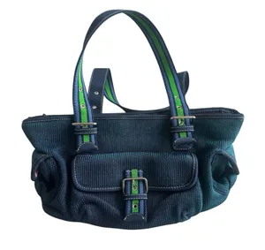 The Sak Crochet Knit‎ Blue Shoulder Bag Handbag Satchel Purse thumbnail 1