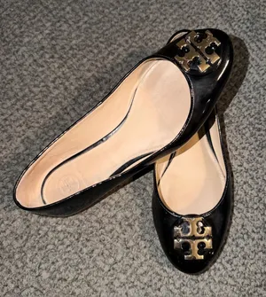 Tory Burch Claire Patent Leather Ballet Flats Size-7.5 thumbnail 1