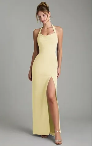 Azazie Bridesmaid Dress Arnelle Lemon Sorbet thumbnail 1