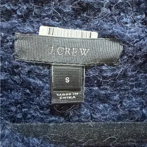 J. Crew Dark Blue Navy Crew Neck Wool Alpaca Blend Sweater Size Small thumbnail 4